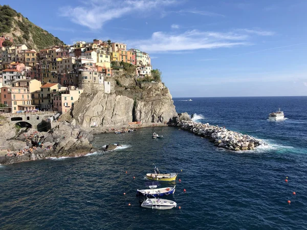 Manarola Itálie Srpna 2020 Panorama Jednoho Italských Kin Terre Manarola — Stock fotografie