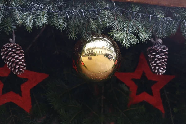 Primer Plano Las Decoraciones Navideñas —  Fotos de Stock