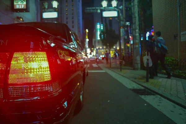 Osaka Japan Aug 2020 Osaka Japan Reise Street Night Car — Stockfoto