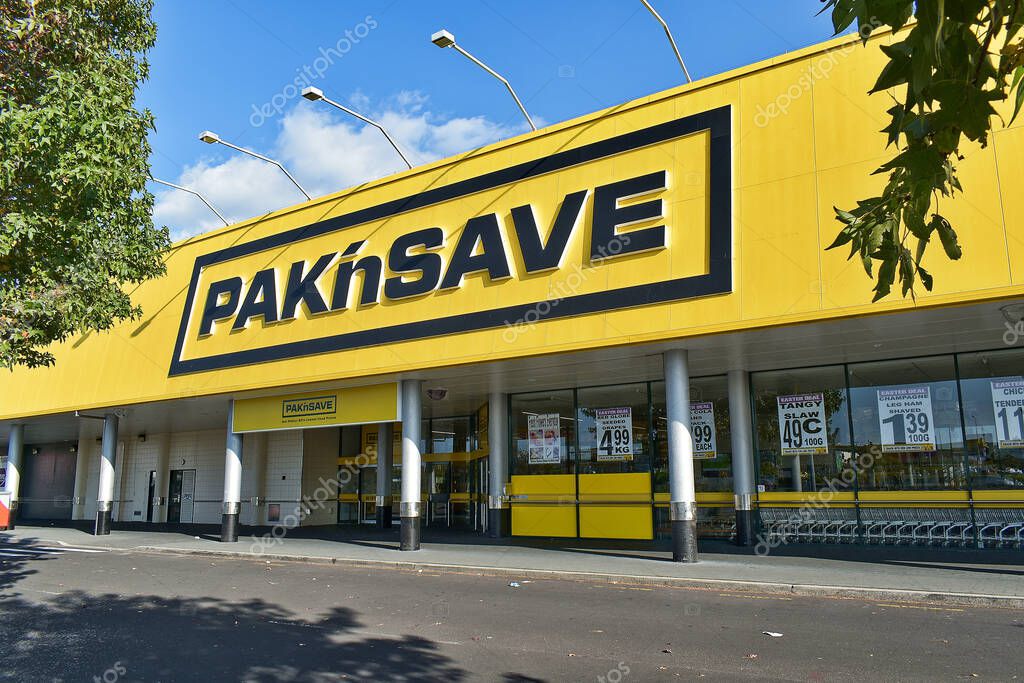 AUCKLAND, NEW ZEALAND - Apr 01, 2019: Auckland / New Zealand - April 19 2019: View of Pak'n Save supermarket in Botany Town Centre