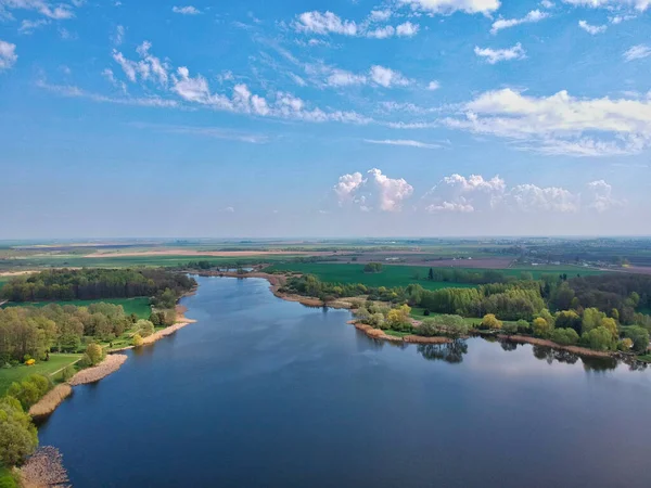 Una Splendida Vista Dello Stagno Nel Parco Nesvizh Regione Minsk — Foto Stock
