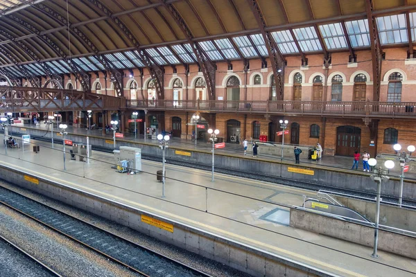 Sao Paulo Brasil Ago 2020 Plataforma Embarque Estação Luz Cidade — Fotografia de Stock