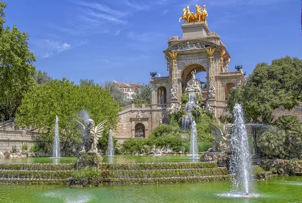 Main Fountain Parc Ciutadella Citadel Park Called Cascada Cascade Barcelona — Stock Photo, Image