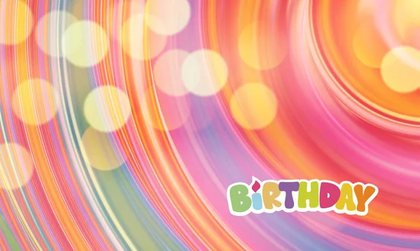 Cute Birthday Themed Illustration Bokeh Effect Confetti — Stock Photo, Image