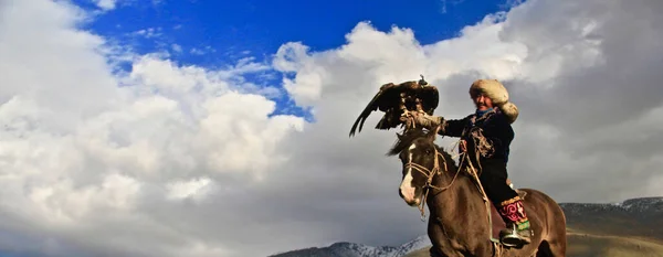 Ulgii Mongolia Sep 2019 Полювання Орлом Дуже Старе Покоління Культур — стокове фото