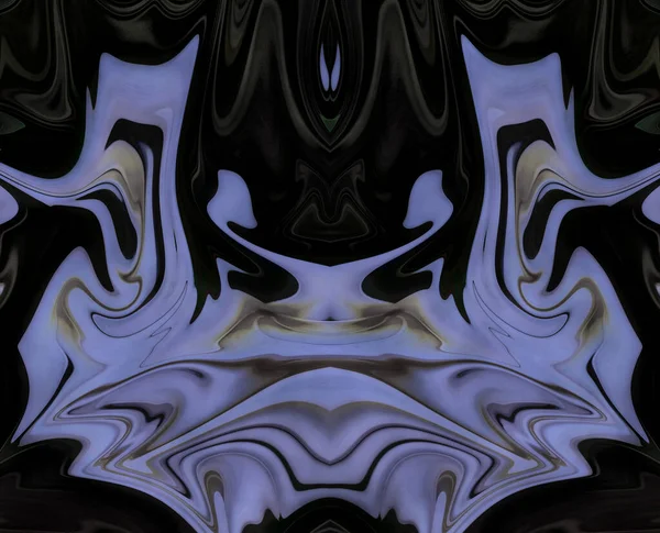 Illustration Eines Abstrakten Hintergrundes Mit Braunem Und Schwarzem Symmetrischem Marmormuster — Stockfoto