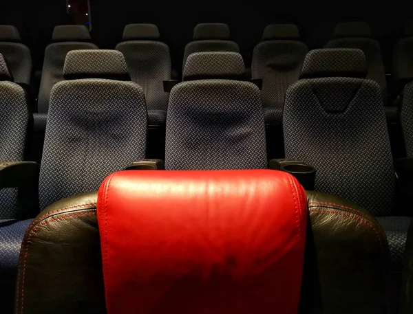 Closeup Shot Chairs Empty Auditorium Due Coronavirus — Stock Photo, Image