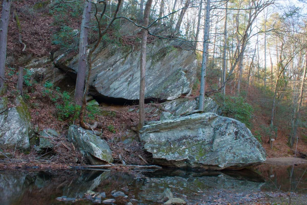 Hromada Velkých Kamenů Lese — Stock fotografie