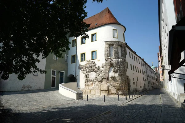 Staré Ulice Krásné Regensburg Bavorsko Německo — Stock fotografie