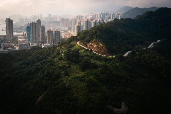 一幅美丽的香港城市风景 — 图库照片