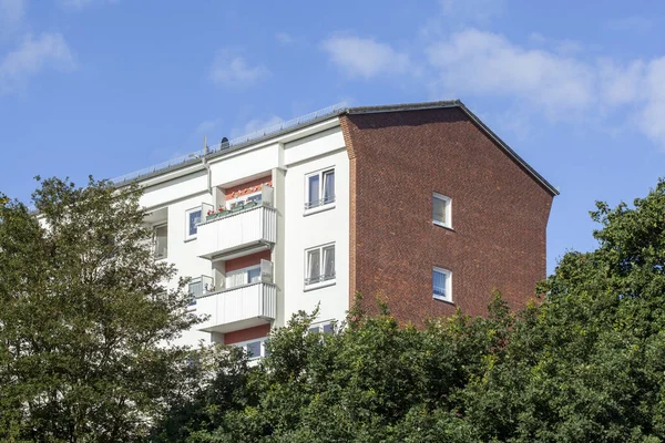 Bremen Almanya Balkonları Olan Modern Bir Bina — Stok fotoğraf