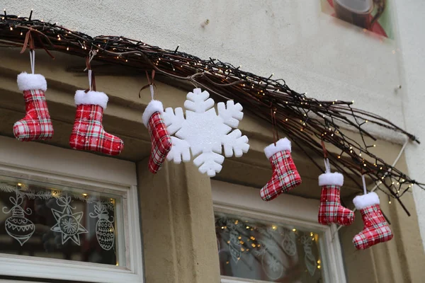 Closeup Shot Outdoor Christmas Decorations — Stock Photo, Image