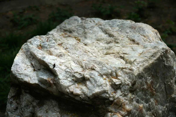 Ένα Κοντινό Πλάνο Από Μια Μεγάλη Πέτρα Χαλαζία — Φωτογραφία Αρχείου