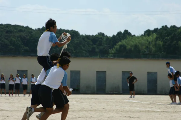 Kizugawa Japan Eylül 2010 Japon Ortaokul Erkek Öğrencileri Spor Günleri — Stok fotoğraf