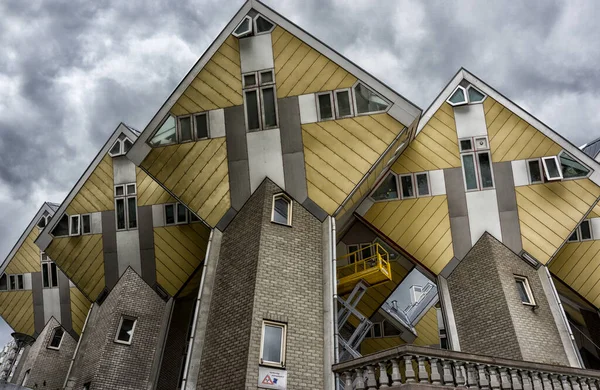 Ein Faszinierender Blick Auf Cube Houses Rotterdam Niederlande — Stockfoto