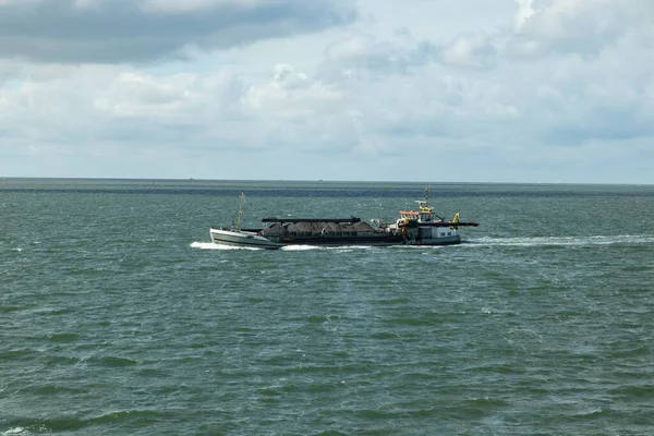 High Angle Shot Boat Sea — Stock Photo, Image