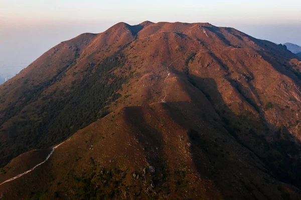 Plano Horizontal Una Cordillera Paisaje Montañoso — Foto de Stock