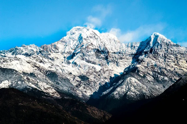 Hora Annapurna Nepálu Pokrytá Sněhem — Stock fotografie
