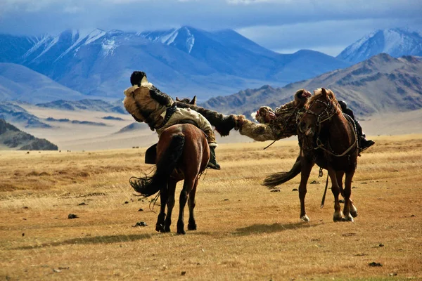 Ulgii Mongolia Sep 2019 Altın Altai Dağları Bölgesinde Moğolistan Kartal — Stok fotoğraf