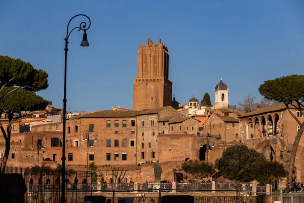 イタリア ローマのトラヤヌス市場の建物の閉鎖ショット — ストック写真