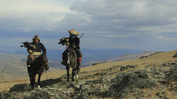 Ulgii Mongolia Sep 2019 Moğolistan Kartal Avcıları Altın Altai Dağlarında — Stok fotoğraf