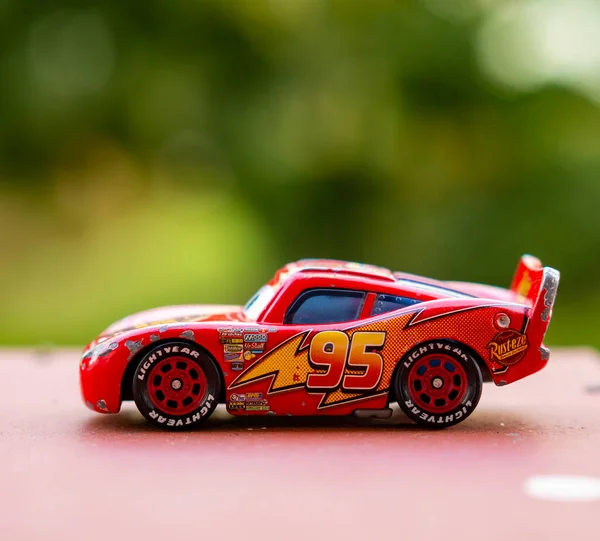 Poznan Poland Sep 2020 Disney Pixar Lightning Mcqueen Toy Model — Stock Photo, Image