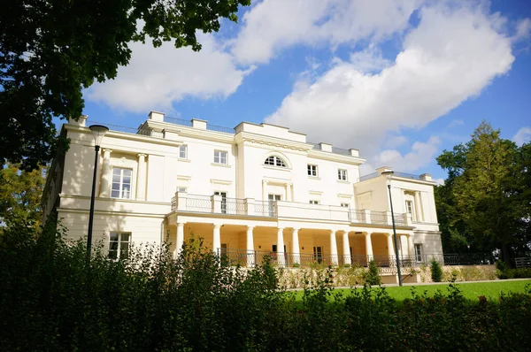 stock image JANKOWICE, POLAND - Sep 06, 2020: Front of the palace building at a park on a sunny day.