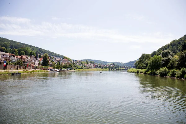 Heidelberg Allemagne Juin 2019 Paysage Heidelberg Depuis Bateau Sur Col — Photo