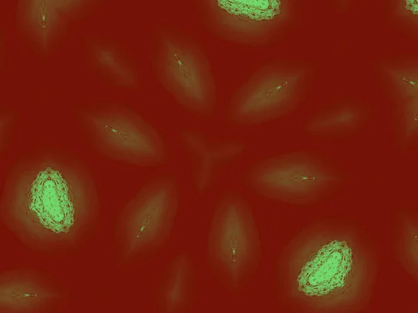 Uma Ilustração Caleidoscópio Abstrato Vermelho Verde Como Fundo — Fotografia de Stock