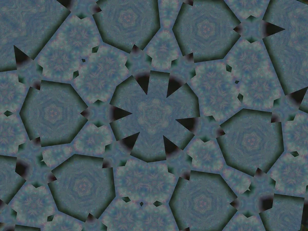 Ilustrace Tmavě Modrého Abstraktního Kaleidoskopu Jako Pozadí — Stock fotografie