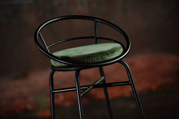 Scaun Modern Mare Barstool Pernă Verde — Fotografie, imagine de stoc