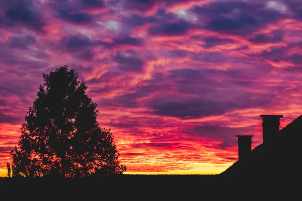 Низькокутний Знімок Різнокольорових Хмар — стокове фото