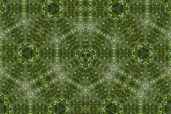 Иллюстрация Зеленого Абстрактного Калейдоскопа Качестве Фона — стоковое фото