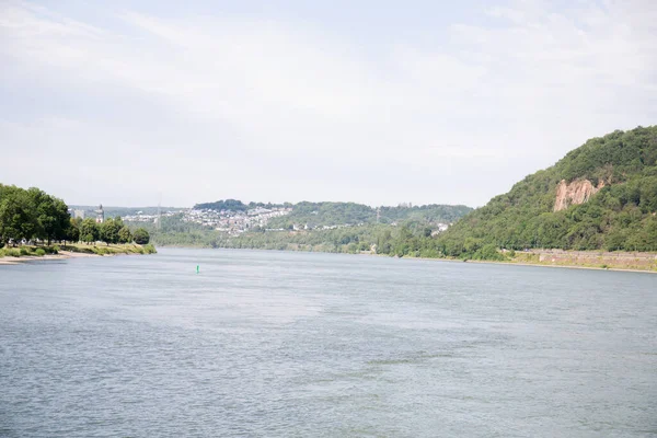 Koblenz Alemania Jul 2019 Vista Desde Barco Durante Viaje Largo —  Fotos de Stock