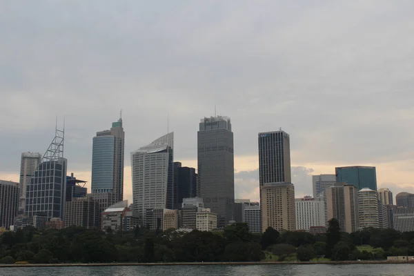 Een Prachtig Shot Van Stad Sydney Australië Bij Bewolkt Weer — Stockfoto