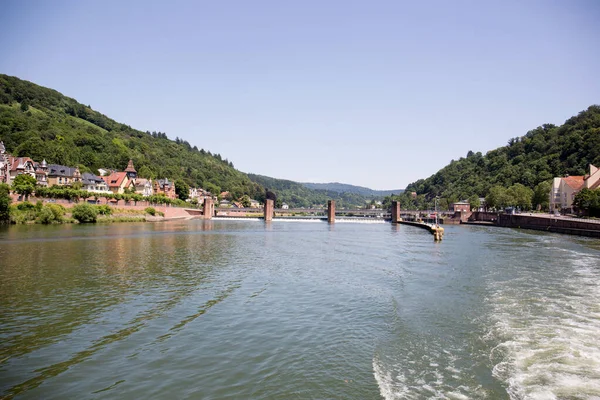 Heidelberg Tyskland Jun 2019 Utsikt Över Heidelberg Från Älvhalsar Båttur — Stockfoto