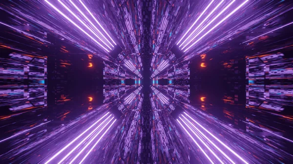 Eine Darstellung Einer Kosmischen Umgebung Mit Laserlichtern Violetten Farben — Stockfoto