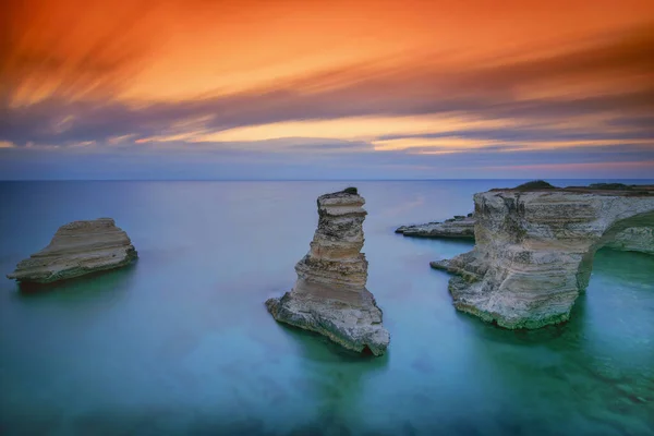 Torre Dell Orso Uma Das Mais Belas Costas Praias Itália — Fotografia de Stock