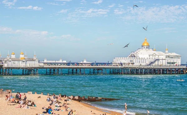 Eastbourne Ngiltere Deki Eastbourne Skelesi Manzarası — Stok fotoğraf