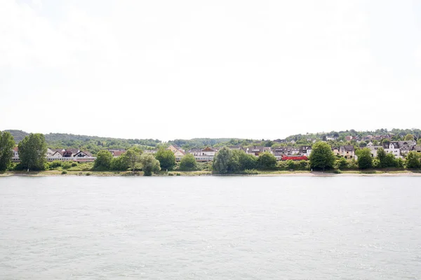 Koblenz Niemcy Lip 2019 Widok Łodzi Podczas Rejsu Wzdłuż Rzeki — Zdjęcie stockowe