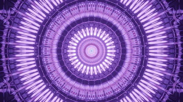 Візуалізація Футуристичного Фону Круглими Формами Яскраво Фіолетовими Вогнями — стокове фото