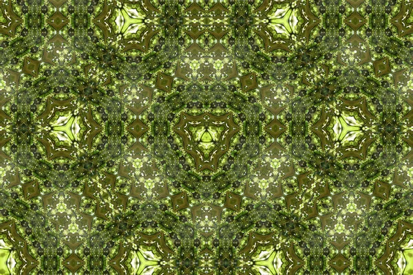 Eine Illustration Eines Grünen Abstrakten Kaleidoskops Als Hintergrund — Stockfoto