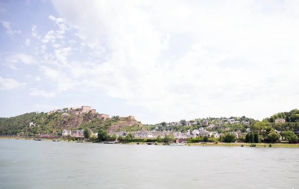 Koblenz Alemania Jul 2019 Vista Desde Barco Durante Viaje Largo —  Fotos de Stock