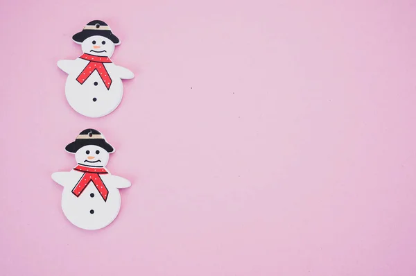 クリスマスの雪だるまのおもちゃのクローズアップショット — ストック写真