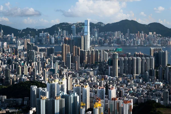 昼間の香港の空撮 — ストック写真