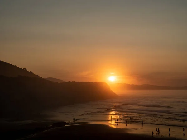 Beautiful Sunset Coast Zumaia Spain — Stock Photo, Image