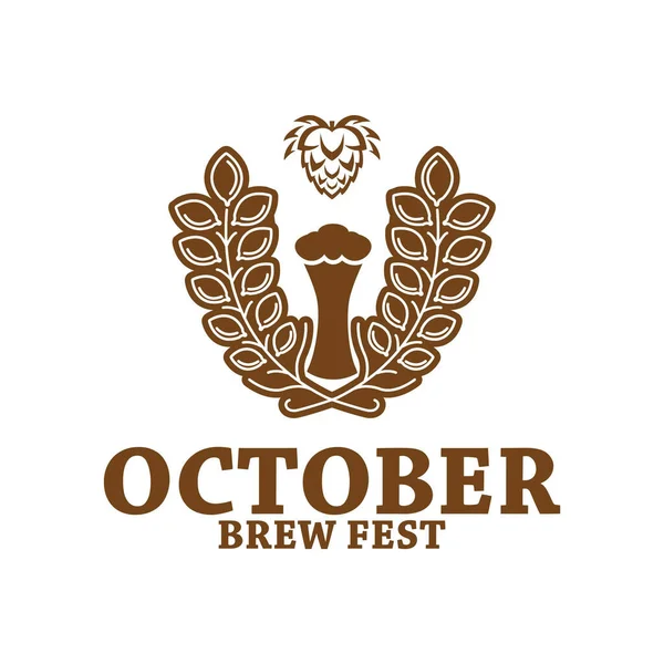 Uma Ilustração Outubro Brew Fest Badge — Fotografia de Stock
