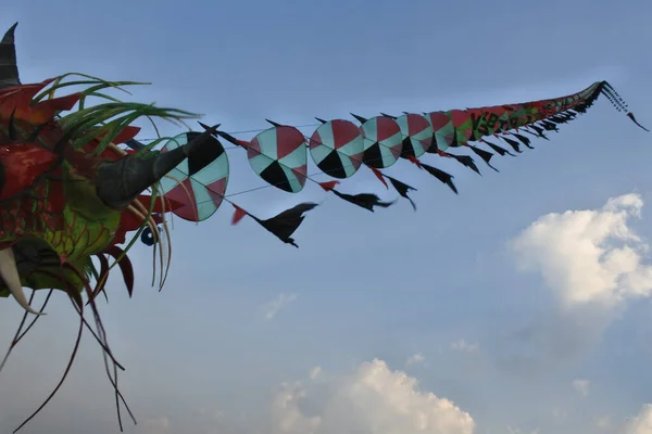 Flying Dragon Tail Decoration Sky — Stock Photo, Image