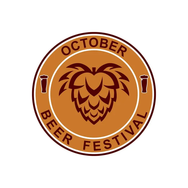 Een Illustratie Van Het Brew Fest October Logo — Stockfoto