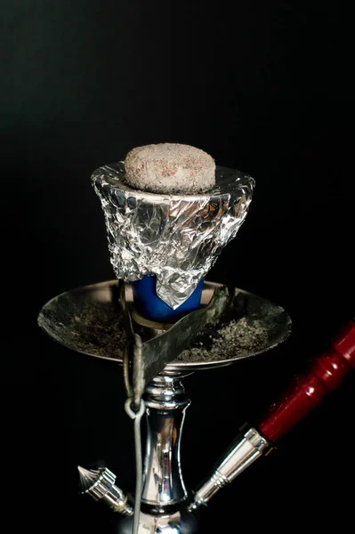 Closeup Shot Hookah Black Background — Stock Photo, Image